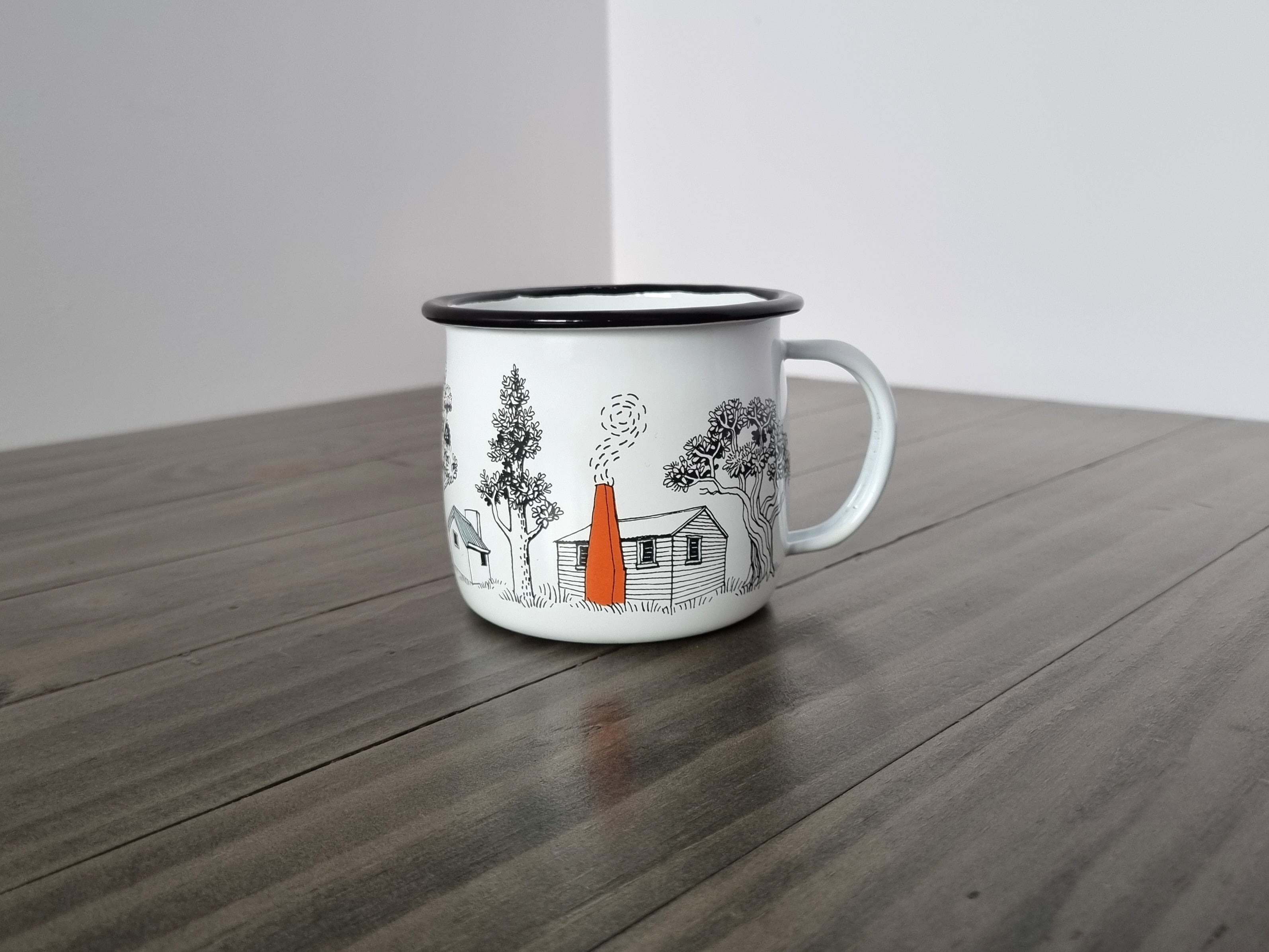 Back Country Huts Enamel Mug